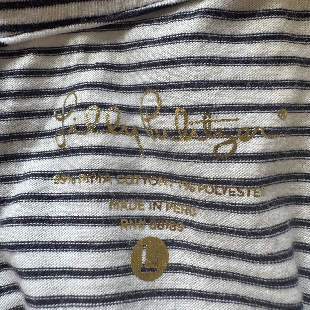 Lilly Pulitzer Women’s Navy Stripe Knit Dress – Size Large - Picture 5 of 7